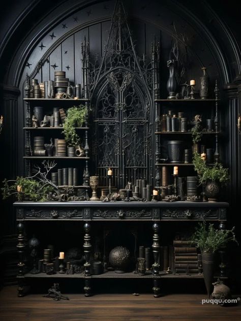 Whimsy Gothic Home: Unleash the Charm of Playful Gothic Decor - Puqqu Whimsy Goth Aesthetic Home, Spanish Gothic Aesthetic, Gothic Homestead, Neo Gothic Interior Design, Gothic Home Exterior, Swamp Goth, Gothic Aesthetic Victorian, Whimsy Goth Aesthetic, Gothic Staircase