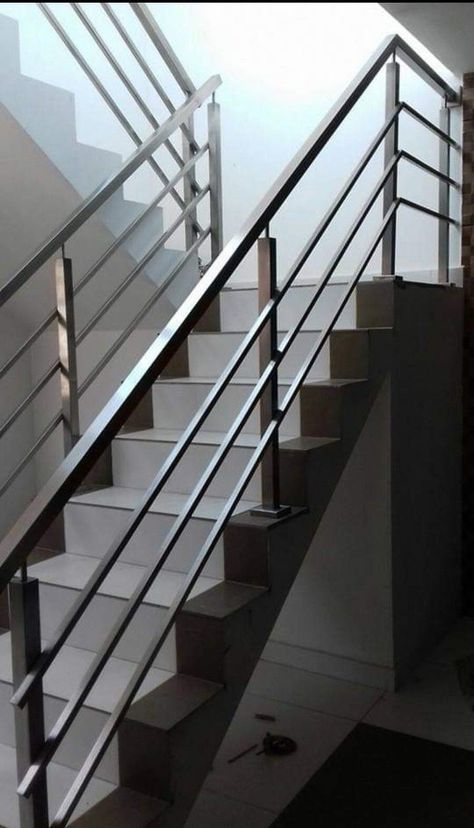 Elegant staircase design beautiful staircase ideas metal staircase design ideas decorations Stairs Railing Design, Reling Design, Stainless Steel Stair Railing, Steel Stairs Design, Safety Grill, Steel Grill Design, Steel Stair Railing, Grill Designs, Balcony Glass Design