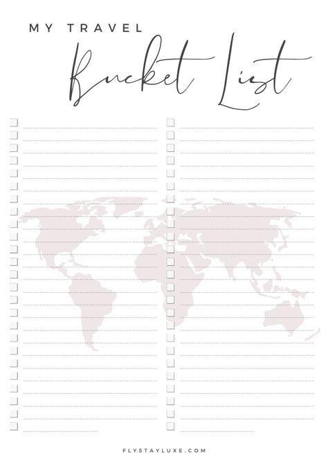 Travel Bucket List Printable, Ultimate Travel Bucket List, Bucket List Design, Bucket List Template, Travel Bucket List Ideas, Digital Bujo, Uk Bucket List, Printable Bucket List, Book Journaling