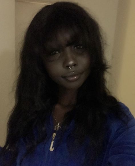 follow @notsimone1 for more Scene Black Woman, Face Claims Female, Scene Black, Sweet Makeup, Body Types Women, Cool Ear Piercings, Black Goddess, Dark Skin Beauty, Skin Face