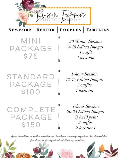 Photo Session Pricing, Photo Packages Pricing, Photography Prices Packages, Mini Photo Session Pricing, Photoshoot Pricing List Beginner, Photography Bio Examples, Pricing Photography Sessions, Photography Price Sheet, Maternity Photography Pricing