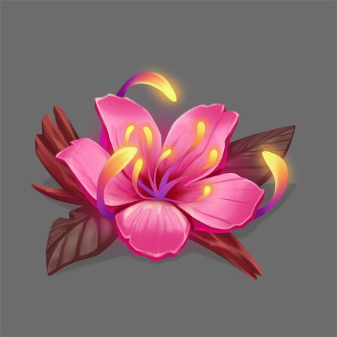 Magic Flowers Art, Magical Flowers Art, Dnd Flowers, Magic Flower Fantasy Art, Magical Plants Art, Fantasy Flowers Magic, Magic Flower Art, Fantasy Plants Art, Flowers Concept Art