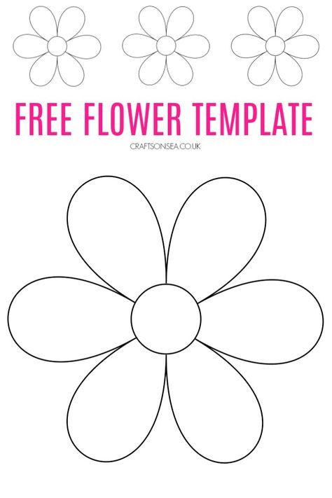 Free Flower Template (Downloadable PDF) perfect for spring crafts for kids with lots of ideas for flower activities you can try. Flower Templates Printable Free, Spring Template, Spring Flower Crafts, Flower Templates Printable, Pearl Crafts, Spring Preschool, Aktivitas Montessori, Applique Templates, Spring Crafts For Kids