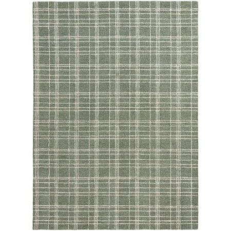 Introducing the Better Homes & Gardens 5x7 Green Plaid Wool Rug - a classic touch for your indoor spaces. Its neutral green color and timeless plaid pattern bring warmth to your home. Crafted with hooked wool construction, it's not only durable but also inviting underfoot. This rug, sized at 5'x7', is perfect for indoor use. Elevate your decor with the understated elegance of the Green Plaid Wool Rug and enjoy its cozy charm in any room. Size: 5' x 7'. Plaid Rug Green, Boy Room Rugs, Green Plaid Rug, Boys Room Rugs, Dorm College, Neutral Green, Plaid Rug, Cottage Aesthetic, Hooked Wool