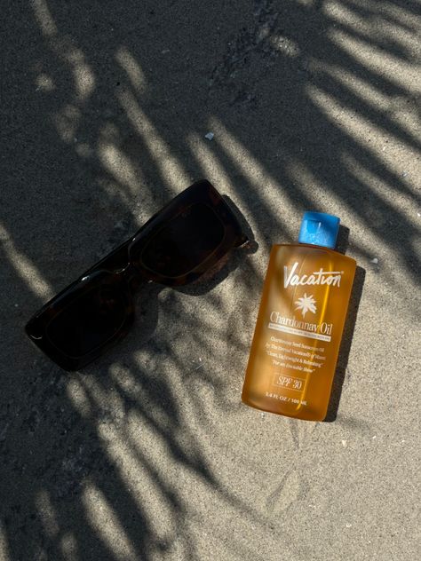 chardonnay sunscreen oil 🧡 With SPF 30 Sunscreen, Sunglasses, Sunscreen Skincare, Sunscreen Oil, Instagram Summer, Chardonnay, Summer Essentials, Summer Vibes, Lake