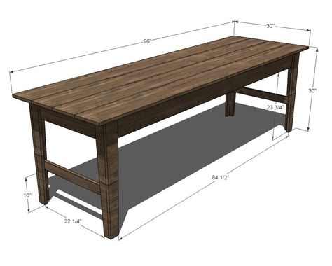 Bord Diy, Trendy Farmhouse Kitchen, Farmhouse Table With Bench, Farmhouse Table Plans, Cocina Diy, Trendy Farmhouse, Diy Kitchen Table, Diy Muebles Ideas, House Farmhouse