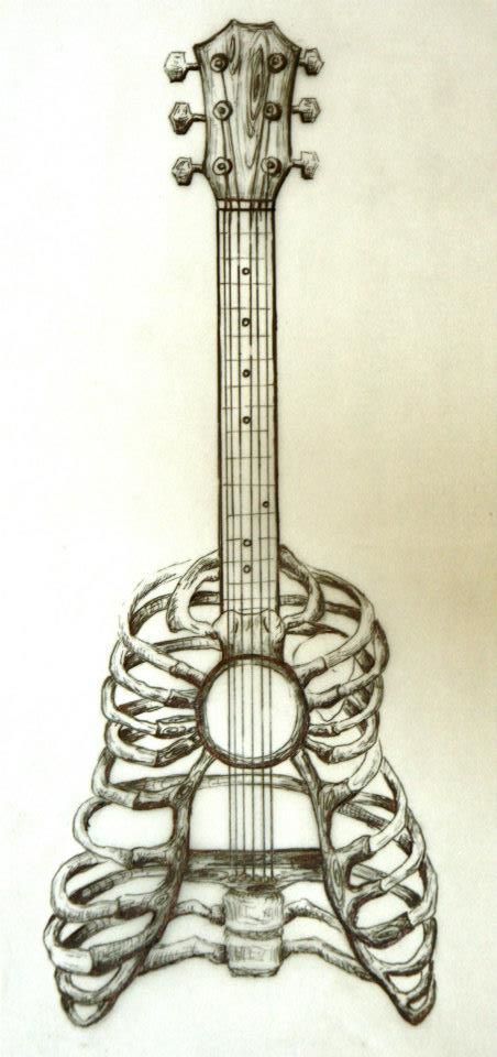 Bares Bone Guitar sketch. 2012 Drawing Sketches Landscape, Drawing Sketches People, Drawing Sketches Step By Step, Drawing Sketches Cartoon, Drawing Sketches Tutorials, Sketches Meaningful, Drawing Sketches Ideas, Sketches Couple, Sketches Hands