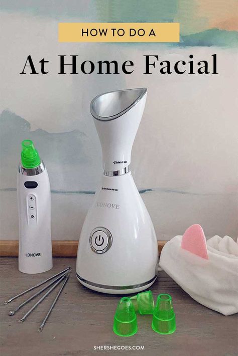 Don't let quarantine stop you from looking your best. Zoom call with bosses or colleagues? First date via Skype? Proving to your mother you can still be a functioning adult while sheltering in place? Well check out my tips for the perfect at-home facial so you can always be looking 100! #facial #DIYfacial #DIYbeauty  facial, at home facial, DIY facial, DIY beauty, DIY beauty hacks, at home facial steps, DIY beauty treatments, how to do an at home facial Facial Step By Step, Facial Steps At Home, At Home Facial Steps, Home Facial Steps, Facial Steps, Facial Diy, Home Facial Treatments, How To Do Facial, At Home Facial