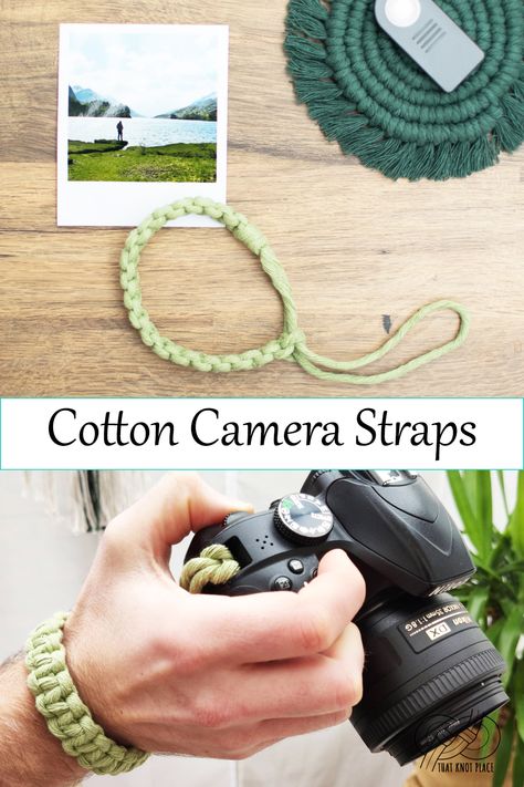 Time for a camera strap update? These hand knotted macrame straps will do the trick! Camera Wrist Strap, Unique Travel, Van Living, Camera Straps, Macrame Decor, Camera Strap, Jute Twine, Dslr Camera, Gorgeous Gift