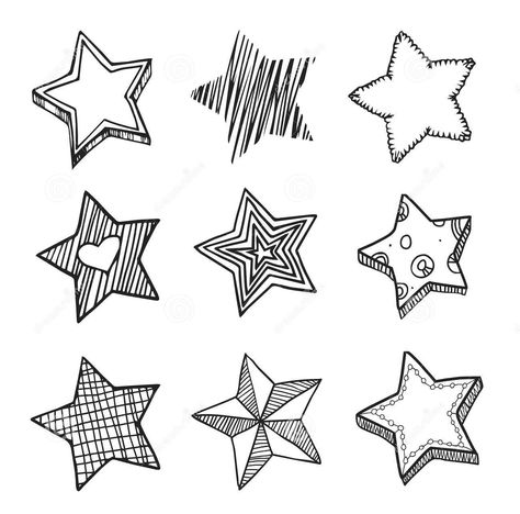 Star doodles Natal, Star Doodles, Doodle Stars, Arte Hippy, Planet Drawing, Star Doodle, Bujo Doodles, Hand Drawn Vector Illustrations, Happy Paintings