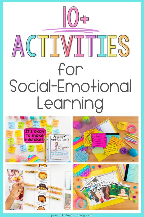 Explore a variety of activities for social-emotional learning that help nurture many of the social-emotional skills in K-3 classrooms. From interactive activities, to reflective exercises, and picture books that are perfect for an SEL read aloud on the topics of self-management, self-awareness, growth mindset, and friendships. Empower students with social and emotional tools while creating a supportive learning environment. Plus, sign up to receive a FREE emotions lessons and activities! Montessori, Self Kindness Activities, Two Year Old Social Emotional Activities, Transportation Social Emotional, Montessori Social Emotional Activities, Sel Posters For Classroom, Social Emotional Learning Preschool Activities, Kindergarten Self Regulation Activities, Self Directed Learning Activities