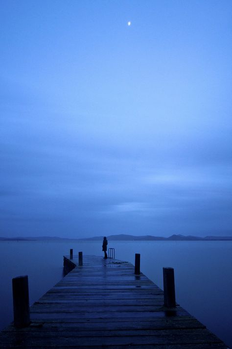 Lake Trasimeno, Italy Blue Hour Photography, Blue Aesthetic Dark, Ravenclaw Aesthetic, Everything Is Blue, Light Blue Aesthetic, Bleu Pastel, Blue Aesthetic Pastel, Blue Pictures, Blue Hour