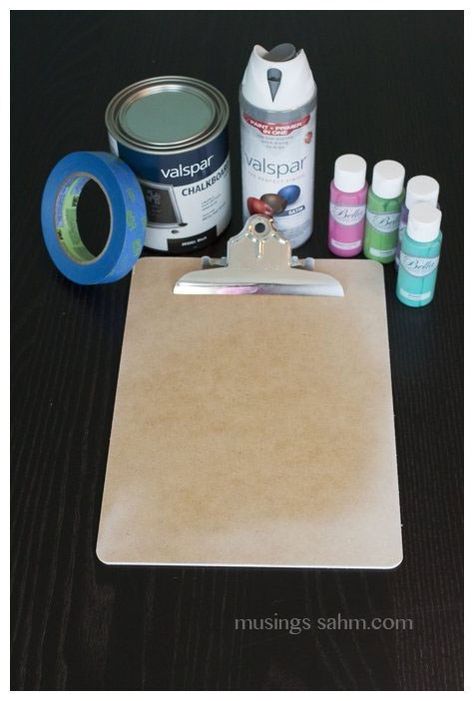 Upcycling, Repurpose Clipboard, Decorating Clipboards Diy, Paint Clipboard, Clip Board Ideas, Diy Art Table, Mod Podge Ideas, Locker Diy, Clipboard Diy