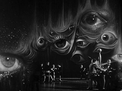 Eyes - Salvador Dali's dream sequence in Alfred Hitchcock's SPELLBOUND (1945).  — with Selma Prado, Sandi Hellstrom and Kathryn Leah Steed. Hans Richter, Salvador Dali Art, Hitchcock Film, Alfred Hitchcock Movies, German Expressionism, Max Ernst, Ingrid Bergman, Art Video, Alfred Hitchcock