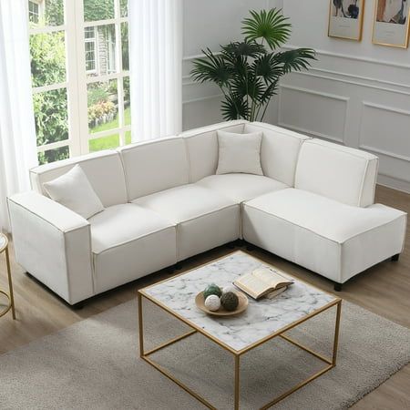 Style Sectional Sofa, Sofa L, Couch With Chaise, Brown Sectional, Upholstered Chaise, Fabric Sectional Sofas, Sectional Sofa With Chaise, L Shaped Couch, Modern Minimalist Style