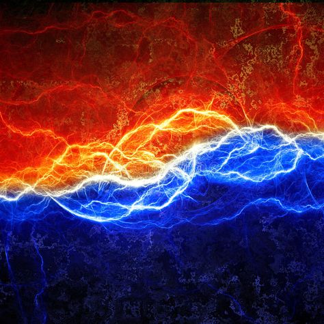 Fire And Water Aesthetic, Fire And Ice Aesthetic, Fire And Water Art, Fire And Ice Art, Electricity Aesthetic, Wallpaper Novel, Lightning Illustration, Fire And Ice Wallpaper, Fire And Lightning