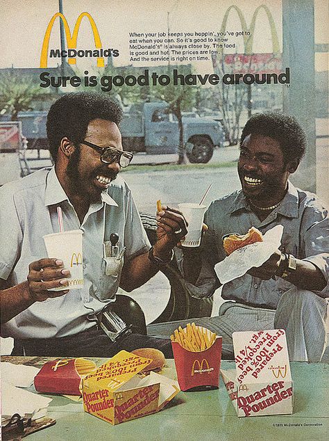 https://flic.kr/p/4TPoZo | 1975 McDonald's Ad "Sure is good to have around" | See other similar ads here. Iklan Vintage, Vintage Restaurant, Old Advertisements, Retro Advertising, Food Ads, Retro Ads, Retro Recipes, Wow Art, Old Ads