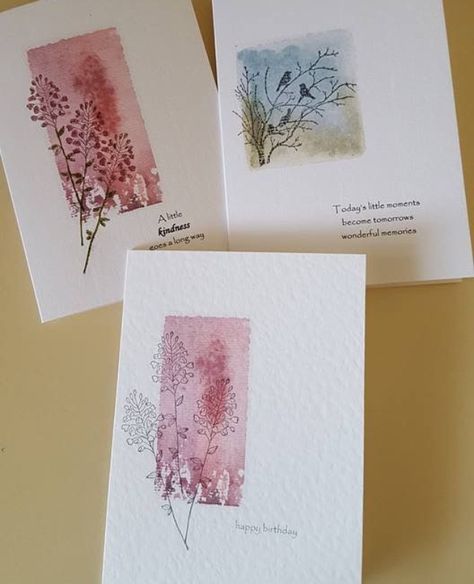 Sympathy Cards, Desen Realist, Art Carte, Karten Design, Seni Cat Air, Lukisan Cat Air, Handmade Greetings, Watercolor Cards, Creative Cards