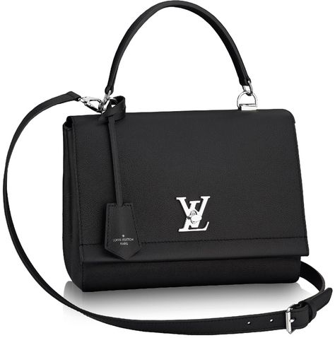 Louis-Vuitton-Lockme-II-Bag Lv Handbags, Louis Vuitton Lockme, Louis Vuitton Outfit, Bags Louis Vuitton, Over The Shoulder Bags, Luxury Purses, Black Leather Crossbody Bag, Trendy Bag, 2 Way