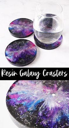 Art Resin Ideas, Epoxy Resin Color Combinations, Resin Art Coasters Diy, Resin Business Ideas, Galaxy Resin Art, Resin Design Ideas, Resin Crafts To Sell, Epoxy Resin Art Ideas, Galaxy Coasters