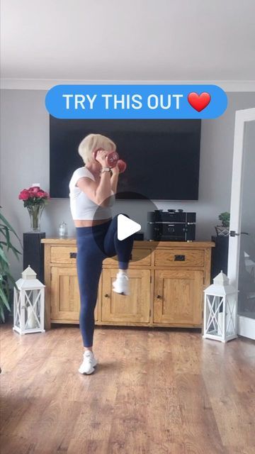 Anna 🙉 on Instagram: "This one move will burn the entire body 🔥🔥🔥 Full body combo move hits multiple muscle groups and burns a lot of calories in a short time 🥰 You have to try this one👍 I am using 6 pounds of each dumbbell ❤️  Do 12-15 reps on each side and repeat 2-3 times or add this exercise to your daily training program 👌 Beginners start without weights 👍  #workouttips #woman #workoutmotivation #bodygoals #busywomen #busymom #womenover40 #homeworkouts #homeworkouts #weightlosss #mum #fullbodyworkout #fitness #burnfat #tips" 4-2-1 Weighted Combo, Combo Moves With Weights, Busy Mom Workout, Weight Losss, Busy Mum, Sweat It Out, Training Program, Muscle Groups, Fit Mom