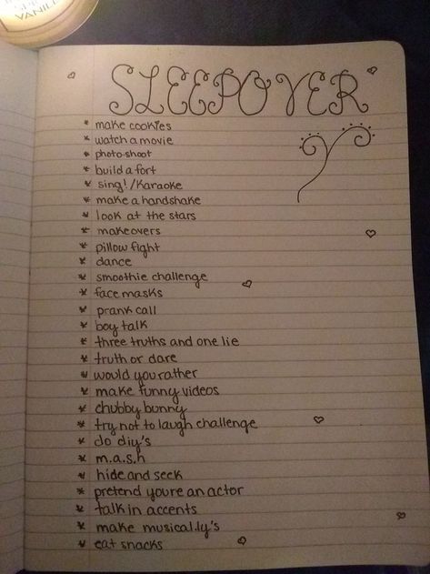 Ideas for things to do at a sleepover! #sleepoverideas #sleepover Teen Sleepover, Girl Sleepover, Sleepover Games, What To Do When Bored, Sleepover Things To Do, Fun Sleepover Ideas, Sleepover Activities, Things To Do When Bored, Things To Do At A Sleepover