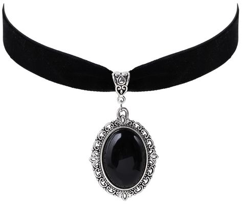 PRICES MAY VARY. GOTHIC BLACK VICTORIAN CHOKER NECKLACE: The Victorian Choker Necklace with Soft Velvet Design Is Nice And Unique, Goes Well With Any Other Accessories, Show Your Personality Every Moment MATERIALS: Meticulously crafted from high-quality zinc alloy SIZE & LENGTH: The Pendant measures 1.2 inches in width, 1.57 inches in height. The chain is 12.6 inches, extender chain 3 inches. PERFECT GOTHIC JEWELRY GIFT: Perfect Gifts on birthday, party, Halloween,New Year, Valentine's Day, Moth Cameo Choker Necklace, Red Choker Necklace, Victorian Choker Necklace, Victorian Choker, Christmas Jewelry Gift, Choker Necklace Black, Gothic Choker, Goth Choker, Lace Choker Necklace