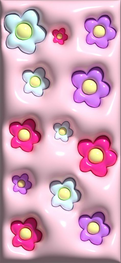 3d Wallpaper Summer, Summer 3d Wallpaper, Puffy Wallpaper Phone, 3d Flower Wallpaper, Indoor Decor Ideas, Bubble Wallpaper, Halloween Home Decor Ideas, 3d Wallpaper Cute, Iphone Wallpaper Texture