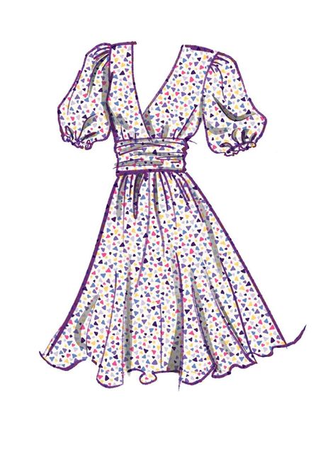 McCall's M8176 | #JessicaMcCalls - Misses' Dresses 80s Style, Mccalls Dress, Misses Dresses, Dress Design Drawing, Clothing Design Sketches, Fashion Drawing Dresses, Dress Design Sketches, Sketches Dresses, Dress Sketches