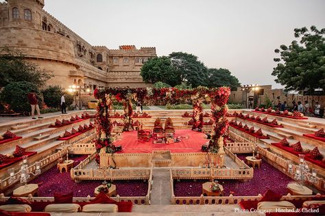 Grand Indian Wedding, Suryagarh Jaisalmer, Mandap Wedding, Floral Mandap, Indian Wedding Aesthetic, Indian Wedding Venue, Royal Indian Wedding, Business Tycoon, Indian Wedding Decorations Receptions