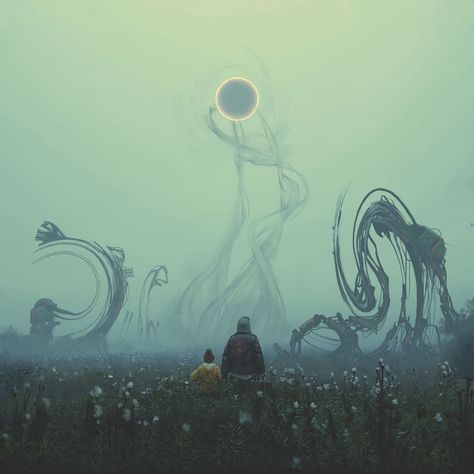 The Labrynth, Tales From The Loop, Simon Stalenhag, Futuristic World, Lovecraftian Horror, Graphisches Design, 다크 판타지, Cosmic Horror, The Labyrinth