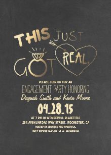 fun engagement party invitation This Just Got Real Engagement Invitation Templates, Engagement Party Checklist, Engagement Invitation Wording, Casual Engagement Party, Engagement Invitation Design, Fun Engagement Party, Caricature Wedding Invitations, Funny Engagement, Surprise Engagement Party