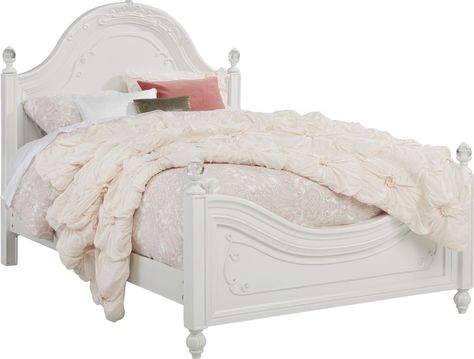 Disney Princess Bedroom Furniture Collection Bedroom, Disney, Bedroom Girl Aesthetic, Girl Bedroom Aesthetic, Rooms To Go, White Colors, Panel Bed, Disney Princess, Bed