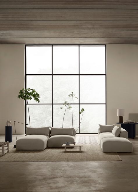The EVER / MORE collection is the essence of laidback and soft living. Let the softness envelop you and immerse yourself in the world of Tine K Home. Contemporary Minimalist Living Room, Modular Sofa Design, Soft Furniture, Furniture Packages, Flexible Seating, Beige Sofa, Rustic Materials, Paint Brands, New Ceramics