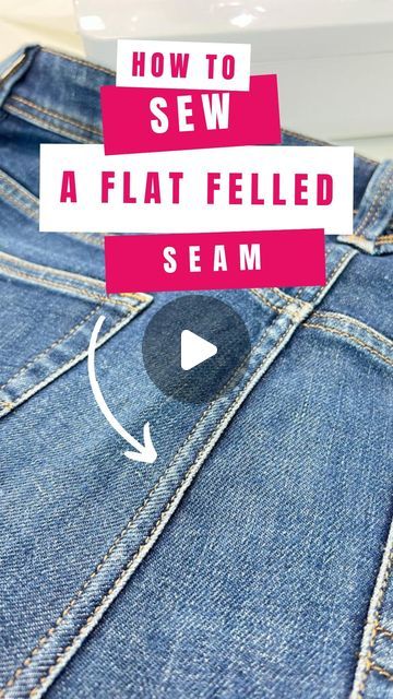 ThreadWerk on Instagram: "Flat fell seams are an excellent choice for creating sturdy and long-lasting seam finishes in garment construction. They are commonly found in jeans and workwear but can be used on any garment where a strong enclosed seam with a topstitched finish. ⁠ ⁠ A flat fell seam is a very strong and durable seam finish where the seam allowance is completely enclosed with no visible raw edges and then sealed with a line or two of topstitching.⁠ ⁠ A flat fell seam is a highly durable and robust seam finish that completely encloses the seam allowance, leaving no raw edges exposed and with one or two lines of topstitching to look super professional.⁠ ⁠ When making jeans, you can flat fell the following areas:⁠ 👖 Attaching the yoke to the back leg⁠ 👖 Joining the back legs toge Seam Finishes, Making Jeans, Garment Construction, Flat Felled Seam, Seam Allowance, How To Sew, Work Wear, A Line, Long Lasting