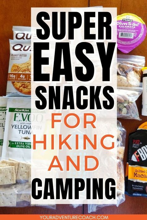 If you need some variety in your snacks, check out these easy hiking snacks, that are mostly grab and go, for your next hiking trip. Backpacking Snacks Hiking, Snacks For Hiking Trip, Hiking Snacks Backpacking Food, Hiking Food Backpacking Meals, Hike Snacks, Snacks For Hiking, Best Hiking Food, Lightweight Backpacking Food, Backpacking Food Ideas