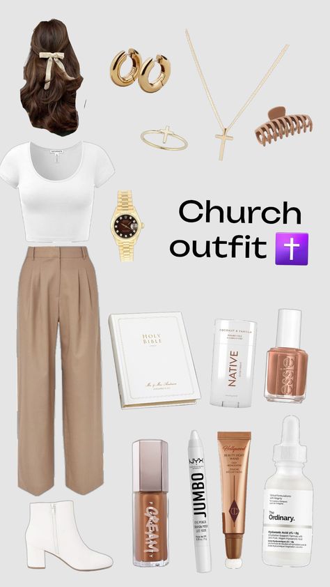 Church outfit! Also the top isn't meant to be cropped it can not show your stomach <3 #churchoutfit #churchfit #church #churchgirl #christain #jesuslovesyou Catholic Church Outfit For Women, Church Girl Outfits, Sunday Church Outfits, Church Outfit For Teens, Church Outfit Ideas, Church Fits, Church Outfit, Cute Country Outfits, Cute N Country