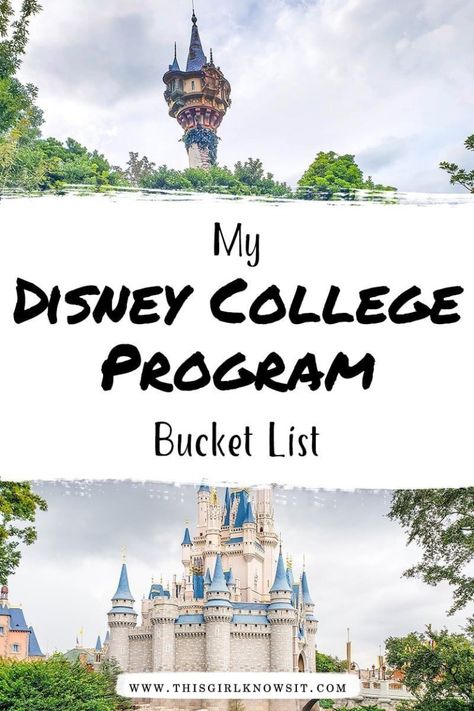 My Disney College Program Bucket List — This Girl Knows It Amigurumi Patterns, Disney Cultural Exchange Program, University Advice, Disney Internship, College Bucket List, Disney Bucket List, Florida College, College Club, School Lifestyle