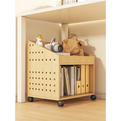 Under Desk Storage ShelfMeeting daily storage needs, one" to solve your troublesThree-dimensional storage with partition, expert in storage | 21 Tech Solutions 21.25" H x 15.74" W Step Bookcase Wood in Brown / Yellow | 21.25 H x 15.74 W x 11.81 D in | Wayfair Mounted Storage Cabinet, Organisation, Open Office Storage, Compact Craft Storage, Work From Home Office Organization, Keepsake Storage Ideas, Homeschool Organization For Small Spaces, Standing Desk With Storage, Desk Drawer Organization