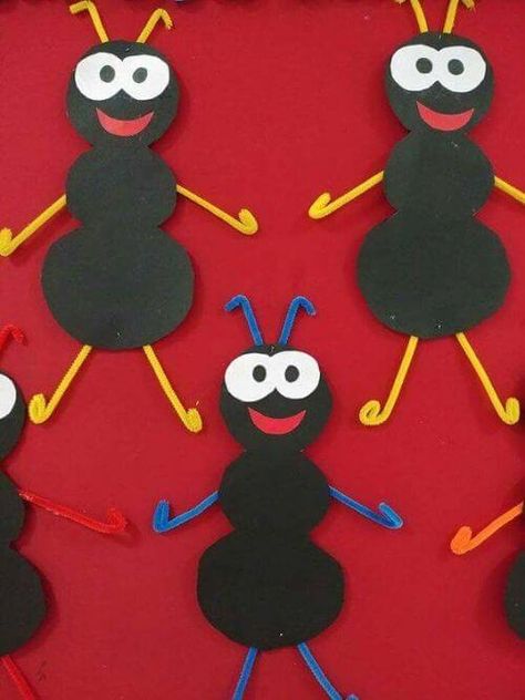 Ant Crafts, Animal Crafts Preschool, Insect Crafts, Animal Art Projects, Bug Crafts, Art N Craft, Summer Activities For Kids, Paper Crafts For Kids, Preschool Art