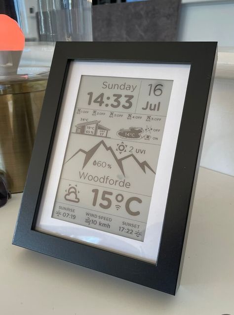 Use ESPHome with e-ink Displays to blend in with your home decor! - Share your Projects! - Home Assistant Community Coding Ideas, E Paper Display, Train Status, Paper Display, E Ink Display, Home Assistant, E Ink, Wifi Signal, My Apartment