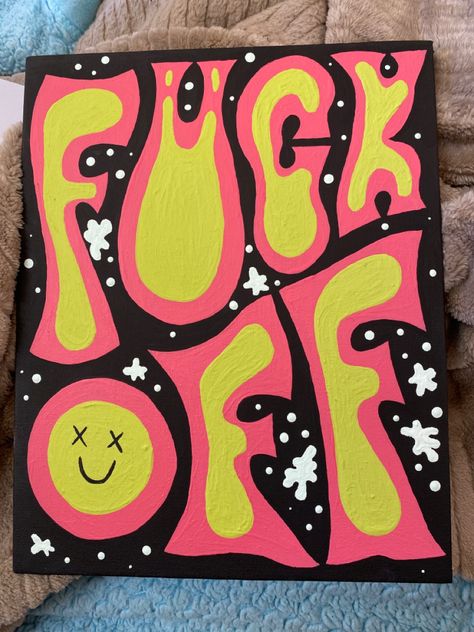 Canvas Art Quotes, Trippy Painting, Hippie Painting, Small Canvas Paintings, Simple Canvas Paintings, Easy Canvas Art, Cute Canvas Paintings, Canvas Drawings, Fotografi Editorial