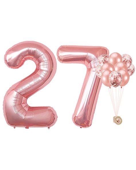 27 Balloons Number, 27 Th Birthday, 27 Birthday Ideas For Her, 27 Anniversary, 27th Birthday Ideas For Women, 27th Birthday Party, 27 Birthday Ideas, 27 Number, 27 Birthday