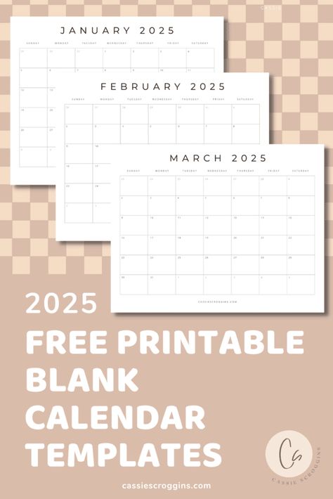 Get organized and plan out 2025 with these free printable blank 2025 calendar templates! Print all 12 months or each month individually! Like our most popular free 2023 calendar printables and 2024 calendars, were all set to plan ahead for 2025! These are the best calendars with a modern design! It's time to set some goals! January 2025, February 2025, March 2025, April 2025, May 2025, June 2025, July 2025, August 2025, September 2025, October 2025, November 2025, December 2025 #cassiescroggins 2024 2025 Calendar, 2025 Calendar Printable Free, 2024 Planner Free, Free 2023 Calendar, Free Calender, Modern Calendar Design, Blank Calendar Templates, June Calendar Printable, Aesthetic Digital Planner