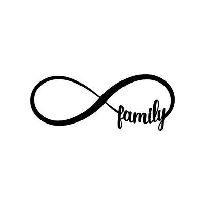 Family Infinity Symbol, Infinity Tattoo With Words, Infinity Tattoo Family, Symbol For Family Tattoo, Family Is Forever, Mother Son Tattoos, Mickey Mouse Tattoos, Baby Name Tattoos, Infinity Tattoo Designs