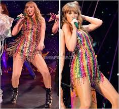 Taylor Swift Rainbow Fringe Dress, Reputation Rainbow Dress, Taylor Swift Reputation Rainbow Dress, Delicate Outfit Taylor Swift, Tumblr, Delicate Dress Taylor Swift, Taylor Swift Rainbow Outfit, Original Eras Tour Outfits, Taylor Swift Fringe Outfit