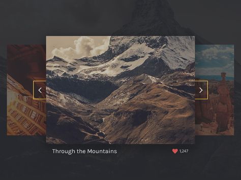 A neat image slider concept with beautiful photos made by Emiliano Cicero. This freebie can be used for any type of website but it look great in a photography site. Image Slider Web Design, Slider Ui, Galery Photo, Slider Web, Website Slider, Image Slider, Web Design Jobs, Text Mask, Ui Website