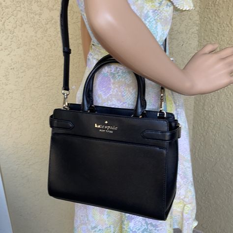 Kate Spade Staci Colorblock Medium Satchel 8.62"H X 10.87"W X 5"D Handle Drop: 5.5" Drop: 22" Saffiano Two Way Spade Jacquard Lining Satchel With Zip Closure Dust Bag Not Included Imported Style # Wkru6952 Kate Spade Staci Medium Satchel, Kate Spade Medium Satchel, Late Spade Bags, Black Kate Spade Bag, Cute Satchel Bags, Kate Spade Bag Outfit, Kate Spade Purse Outfit, Kate Spade Aesthetic, Satchel Outfit