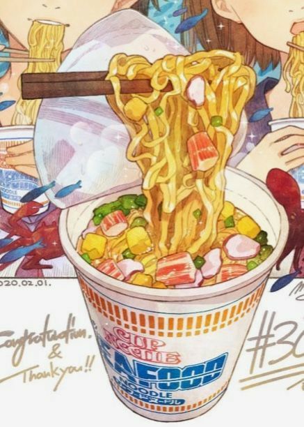 Essen, Japanese Anime Food Art, Snack Sketch, Waffles Illustration, Japanese Food Drawing, Noodles Aesthetic, Anime Ramen, Dessert Cravings, Japanese Food Illustration