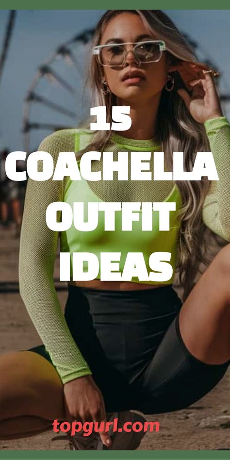 15 Coachella Outfits That Are Positively Festival Fab. Rave Outfits Hardstyle, Karol G Concert Outfit Ideas, Sporty Festival Outfit, 2024 Rave Outfits, Boho Chic Aesthetic Outfit, Summer Techno Outfit, Desert Chic Outfit, Classy Festival Outfit, Simple Coachella Outfit